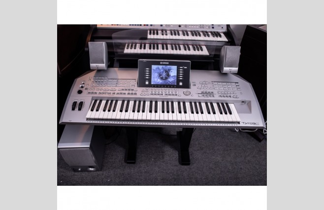 Used Yamaha Tyros 2 Keyboard With MS02 Speakers (SN:GBRXT2807) - Image 1